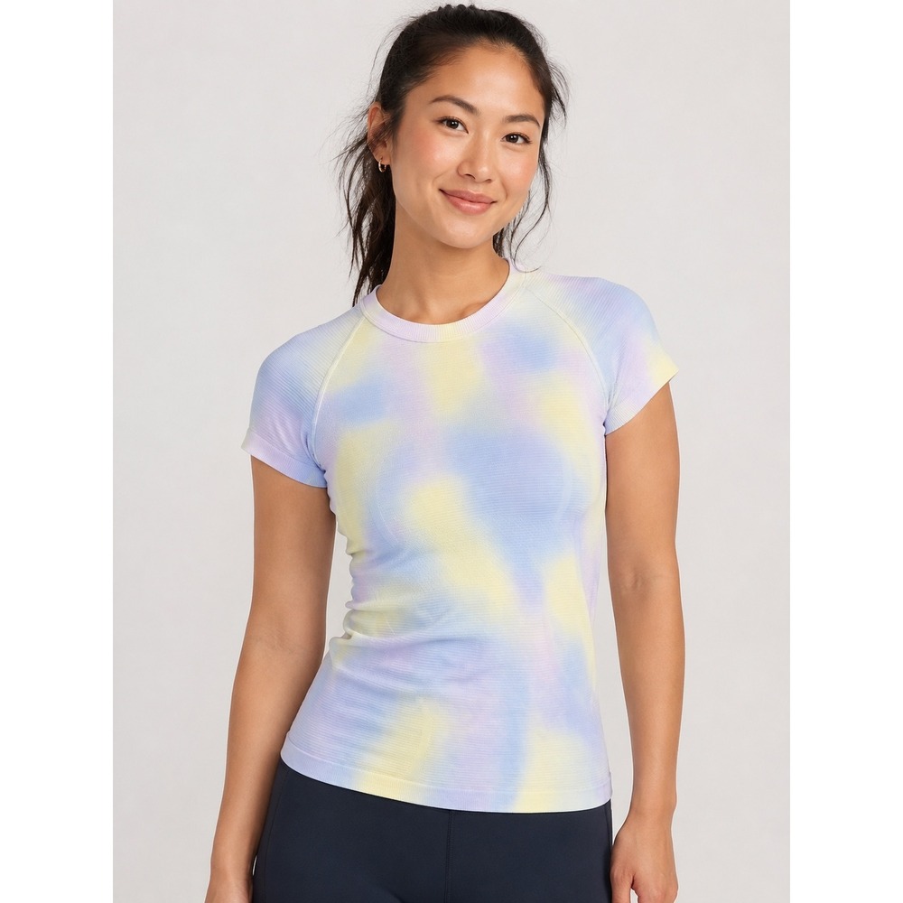 Lululemon Swiftly Tech Short Sleeve 2.0 Tie Dye Yellow Blue Purple Shirt 2